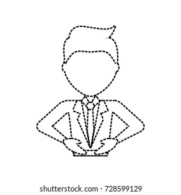 cartoon businessman icon
