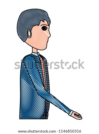 cartoon businessman icon