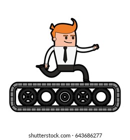 cartoon businessman icon image 