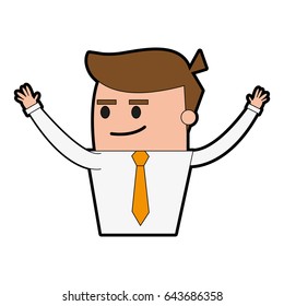 cartoon businessman icon image 
