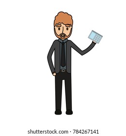 cartoon businessman icon image