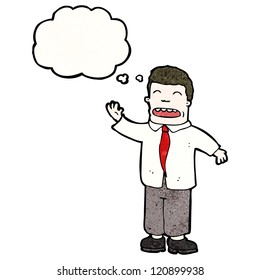 cartoon businessman with idea