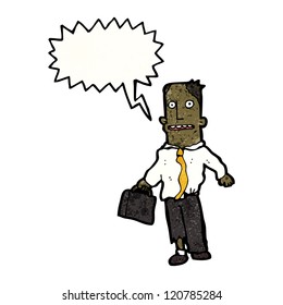 cartoon businessman in rags