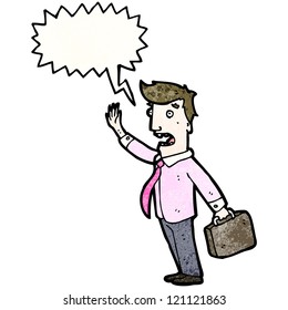 Cartoon-Geschäftsmann schreien