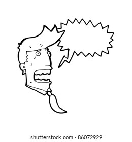Cartoon-Geschäftsmann schreien