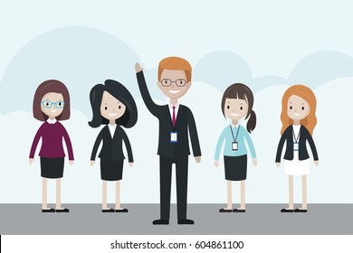 Flat Avatar Full Body Business Stock Illustrations Images