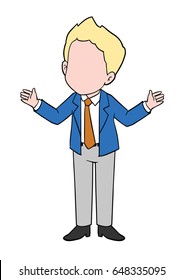 Cartoon of Businessman Talking