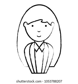 cartoon businesswoma icon