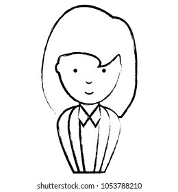 cartoon businesswoma icon