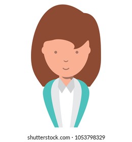 cartoon businesswoma icon