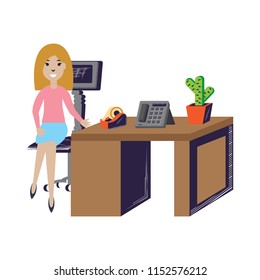cartoon businesswoman design