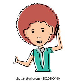 cartoon businesswoman icon