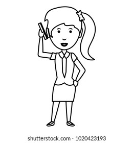 cartoon businesswoman icon