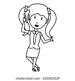 cartoon businesswoman icon