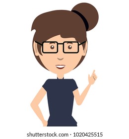 cartoon businesswoman icon