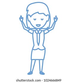 Cartoon businesswoman icon
