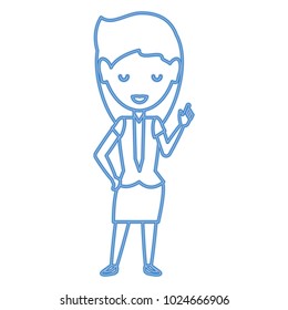 Cartoon businesswoman icon