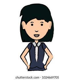 Cartoon businesswoman icon