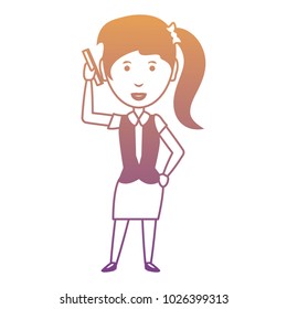 cartoon businesswoman icon