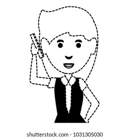 cartoon businesswoman icon