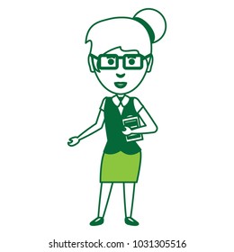 cartoon businesswoman icon