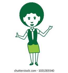 cartoon businesswoman icon