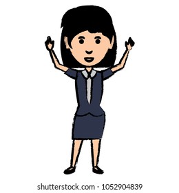cartoon businesswoman icon