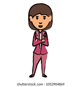 cartoon businesswoman icon