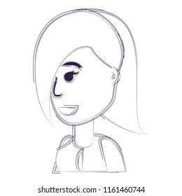 cartoon businesswoman icon