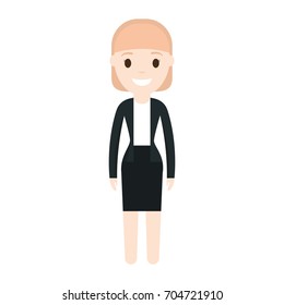cartoon businesswoman icon 