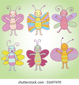 Cartoon Butterflies