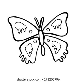 mariposa de dibujos animados