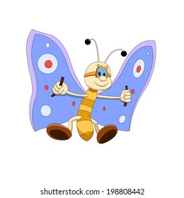 Cartoon butterfly