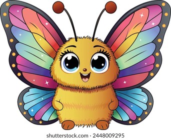 Cartoon Butterfly Cute and Colorful