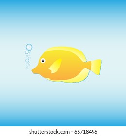 Cartoon butterfly fish, vector illustration