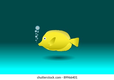 Cartoon butterfly fish, vector illustration, eps10