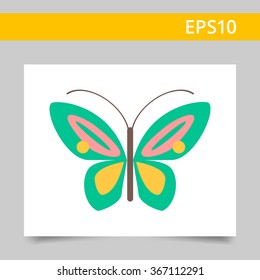 Cartoon butterfly icon
