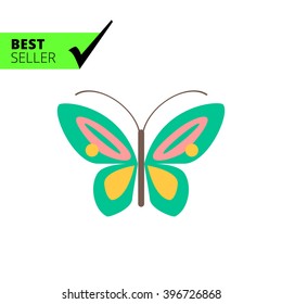 Cartoon butterfly icon