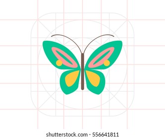 Cartoon butterfly icon