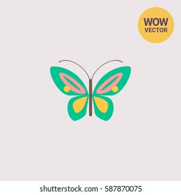 Cartoon butterfly icon