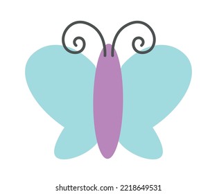 Cartoon butterfly icon Vector illustration