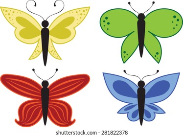 Cartoon Butterfly. Vector Art