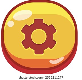 CARTOON BUTTON GAME YELLOW GAMEPLAY PC MOBILE ANIMATION DESIGN ASSET LOGO