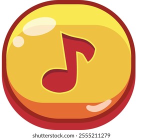 CARTOON BUTTON GAME YELLOW GAMEPLAY PC MOBILE ANIMATION DESIGN ASSET LOGO