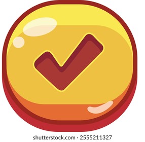 CARTOON BUTTON GAME YELLOW GAMEPLAY PC MOBILE ANIMATION DESIGN ASSET LOGO