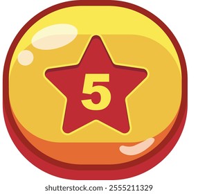 CARTOON BUTTON GAME YELLOW GAMEPLAY PC MOBILE ANIMATION DESIGN ASSET LOGO