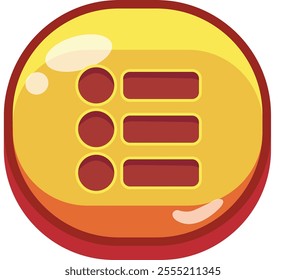 CARTOON BUTTON GAME YELLOW GAMEPLAY PC MOBILE ANIMATION DESIGN ASSET LOGO
