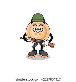 Cartoon of button soldier , character design