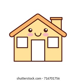 cartoon cabin house chimney comic