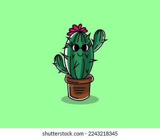 Cartoon Cactus cute Illustrations Vectors